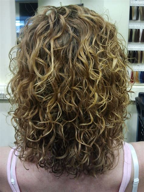 medium length permed hair